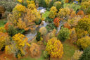 Luftaufnahme vom Breidings Garten im Herbst