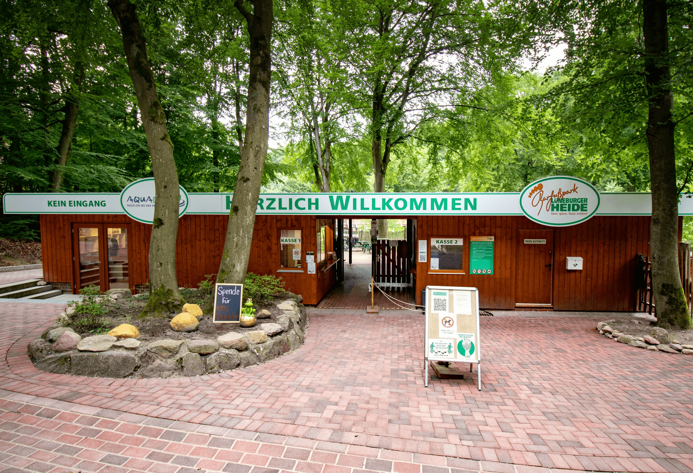 Eingang zum Barfusspark Egestorf