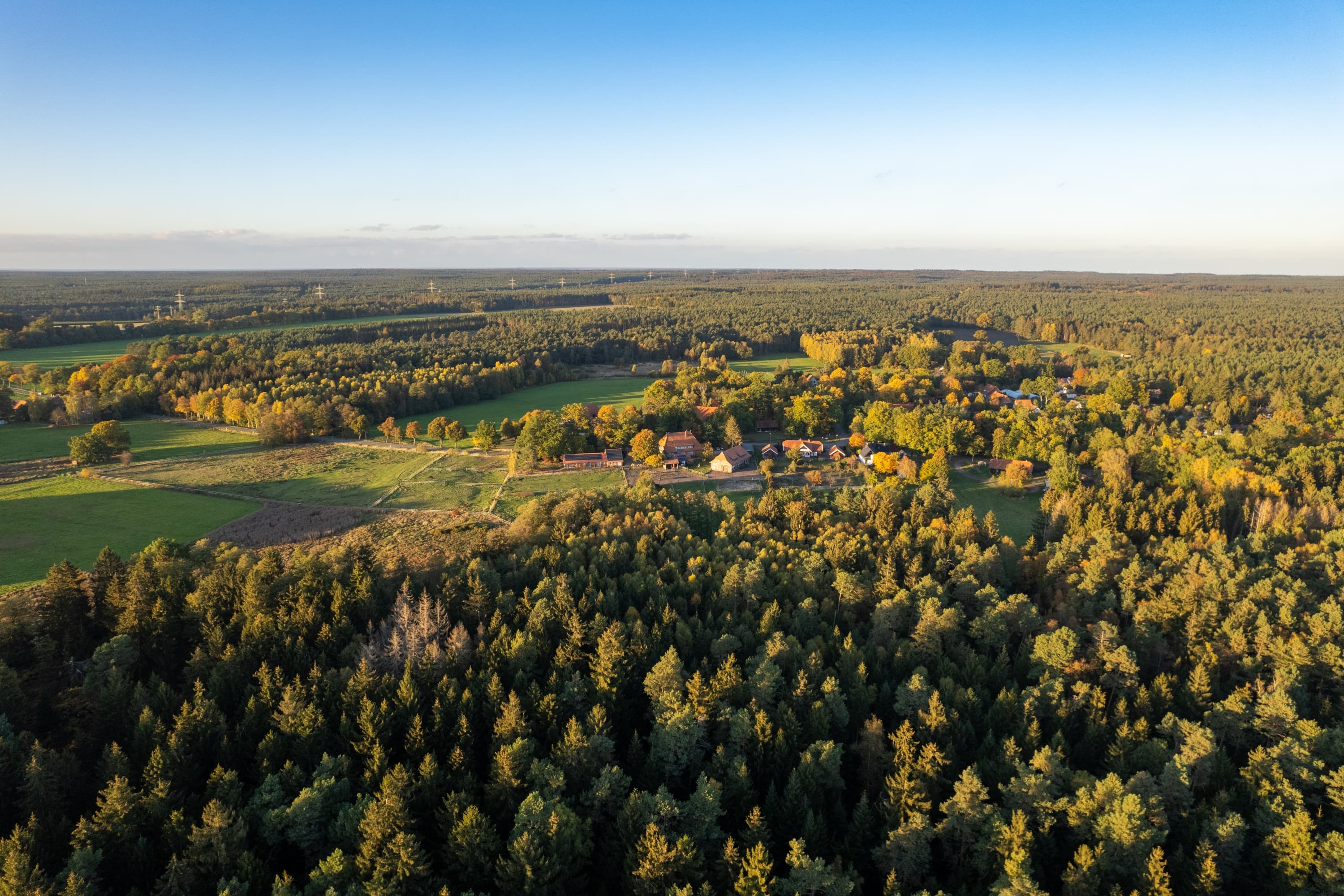 Traumzeithof Eschede Südheide Luftaufnahme