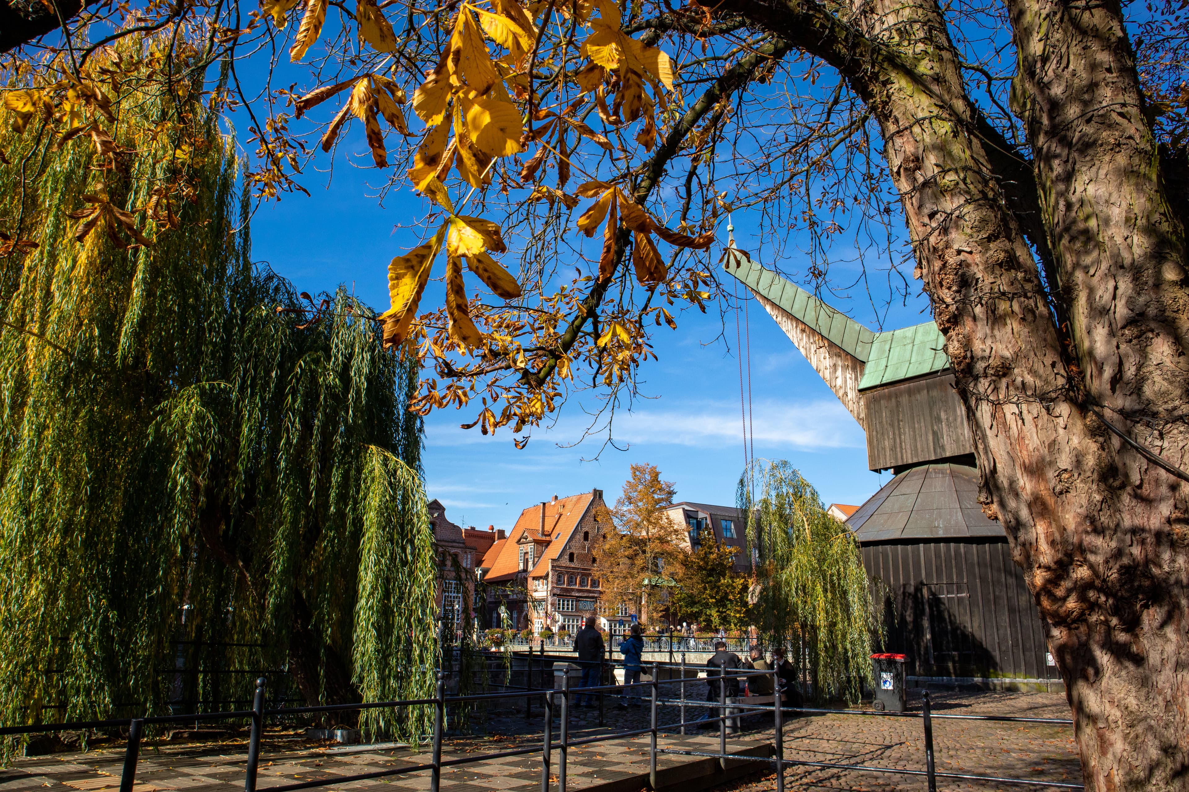Alter Kran in Lüneburg Altstadt Stint