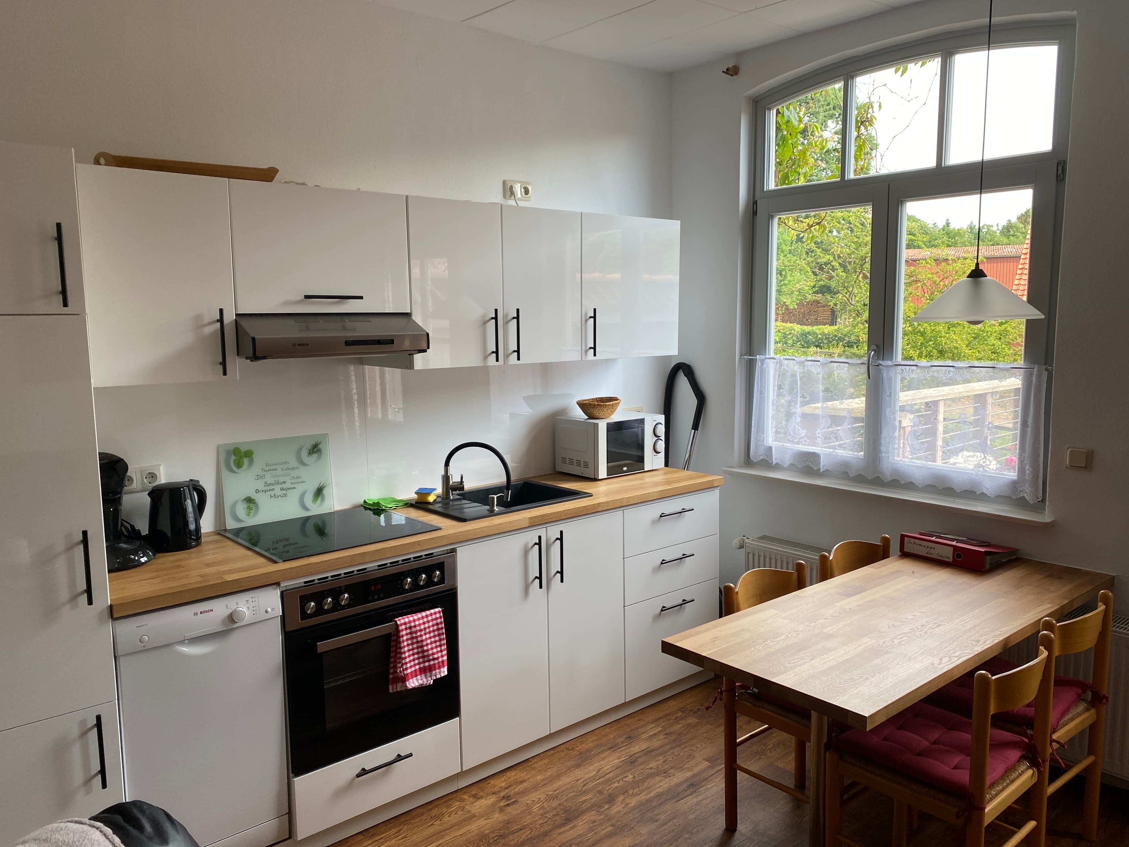 Neuland-Hof Spöring Ferienwohnung Schwalbennest Küche