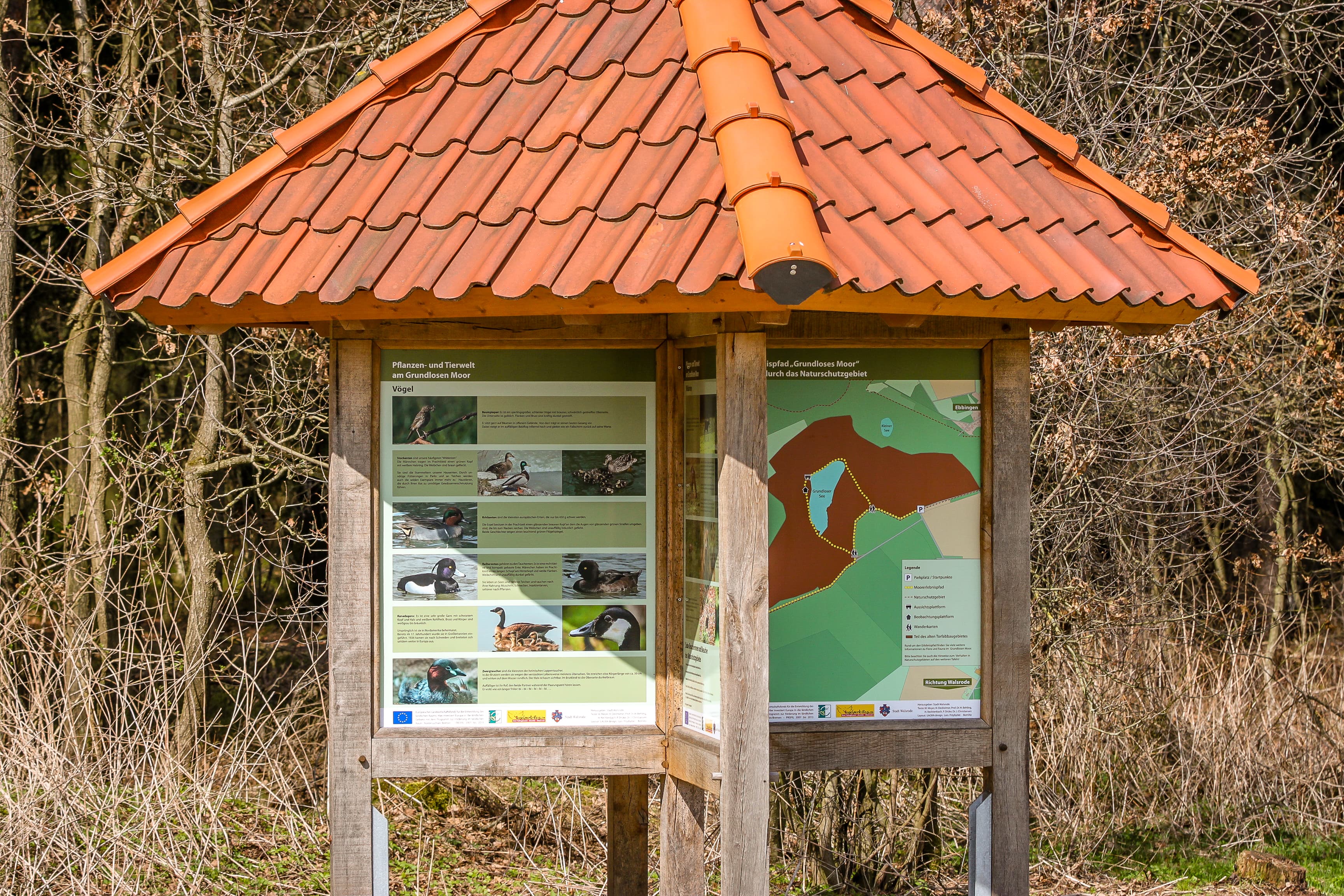 Informationstafel am Grundlosen See Walsrode
