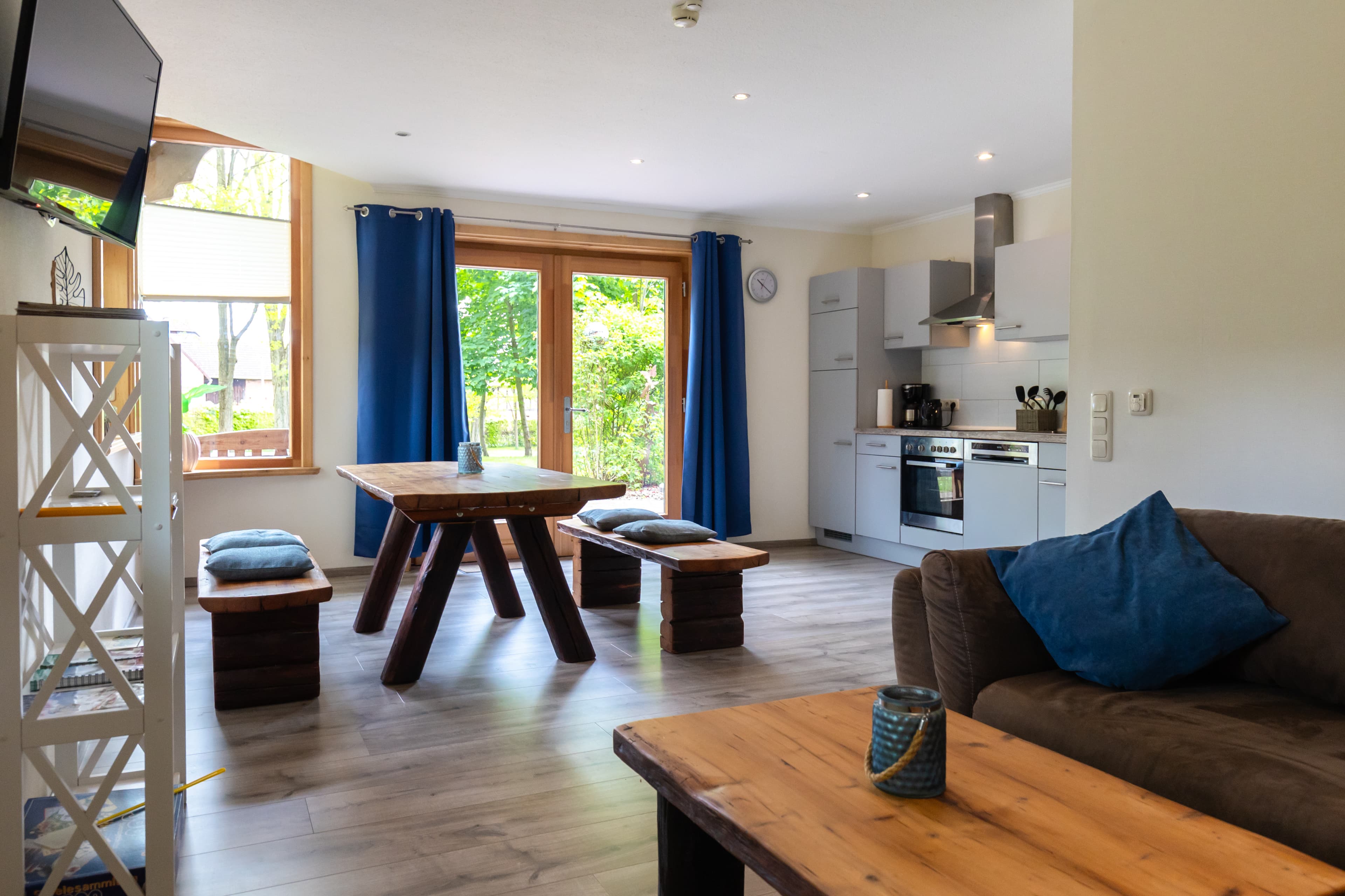 Küche in der Ferienwohnung auf Hof Ehlers bei Bergen