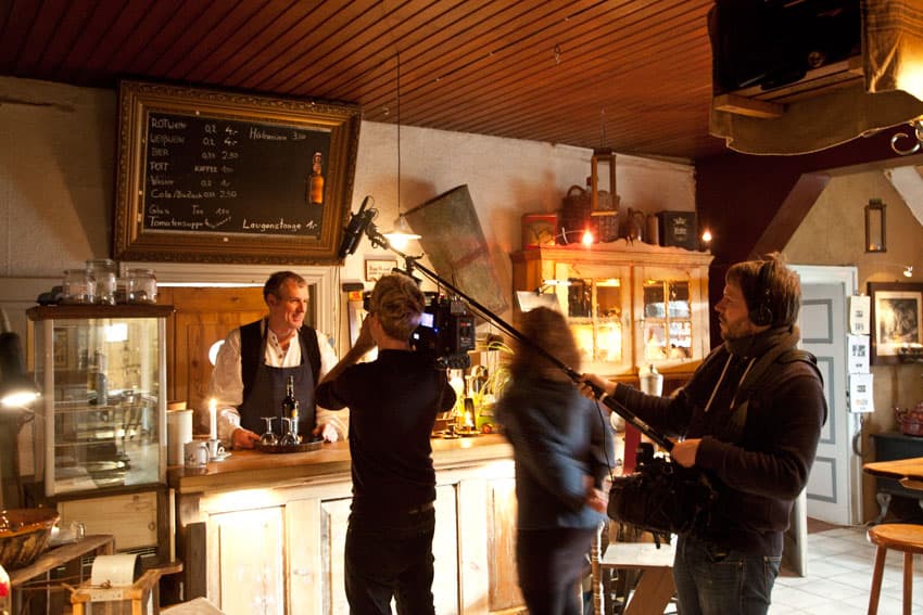 Fernsehdreh auf dem Antikhof Drei Eichen