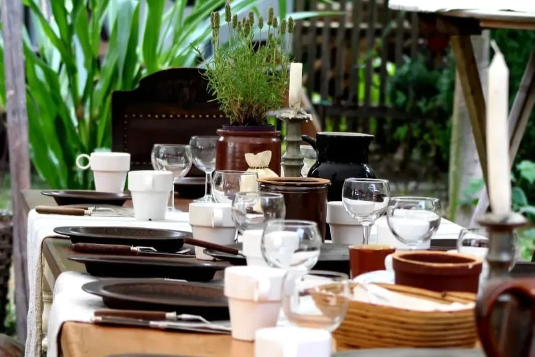 Bei einer Veranstaltung auf dem Antikhof Drei Eichen