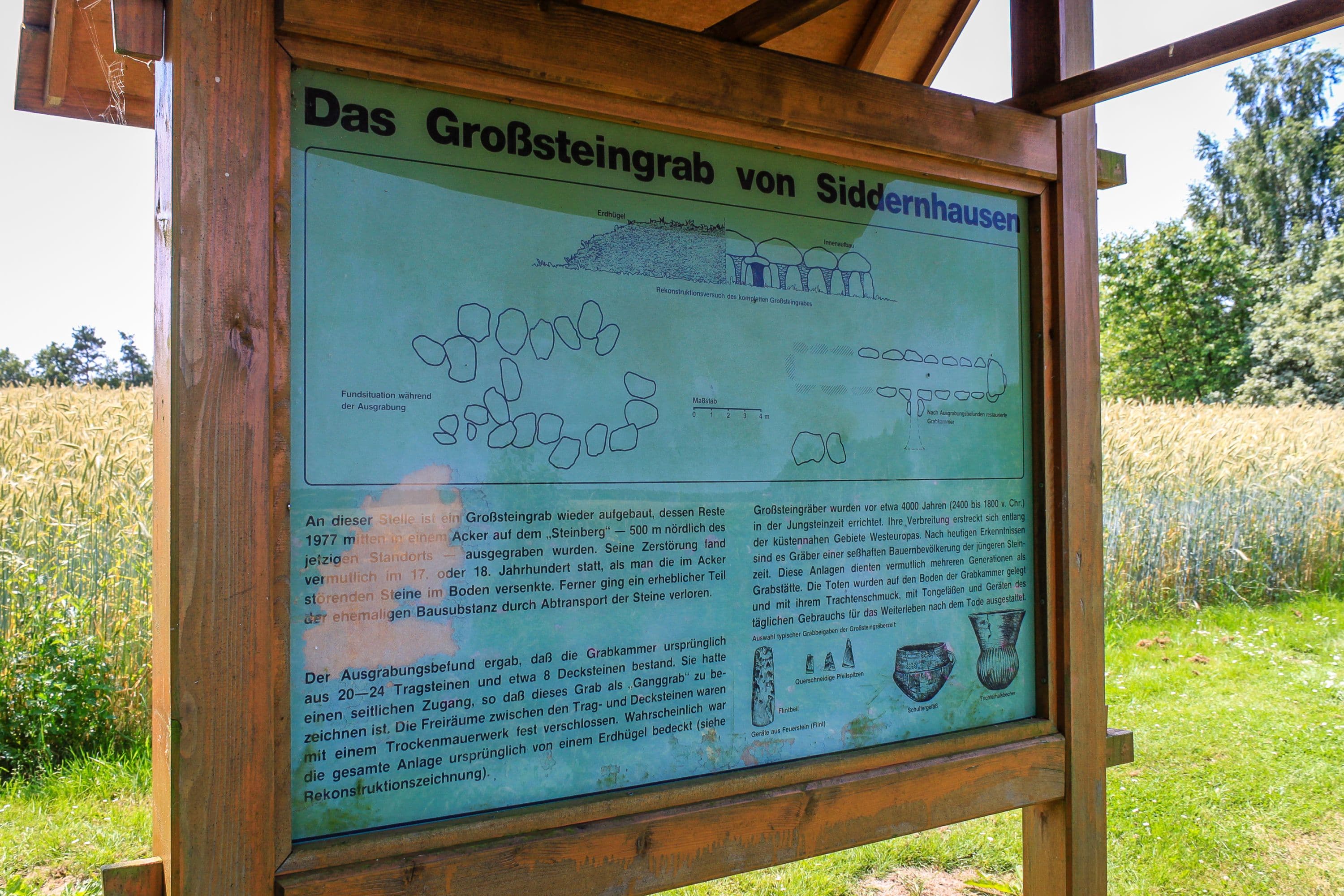 Infotafel am Großsteingrab bei Siddernhausen