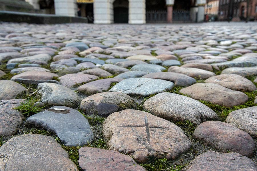 Markierung für den ehemaligen Standort des Galgens in Lüneburg