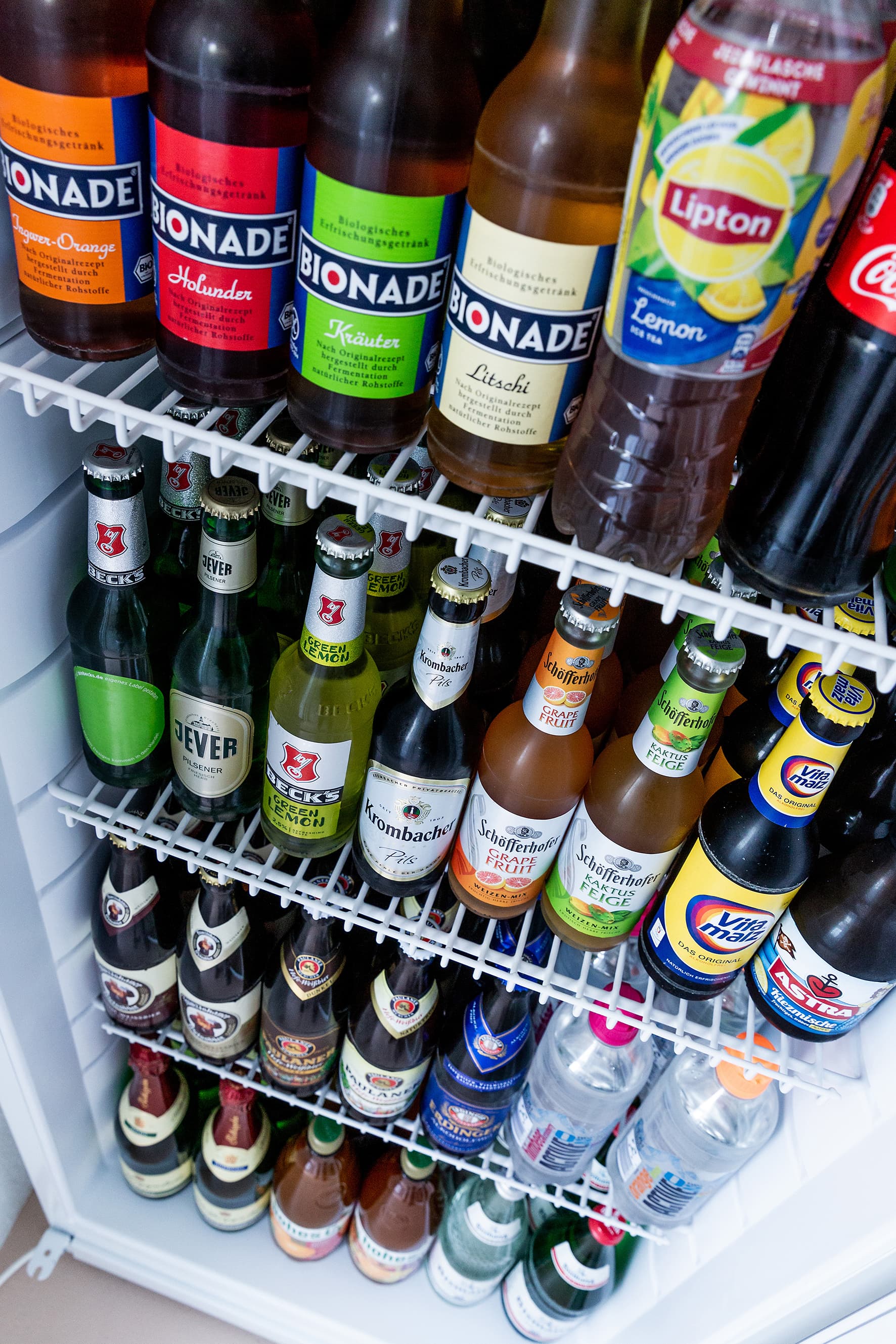 Getränkekühlschrank in der Ferienwohnung Zur Eiche in Toppenstedt