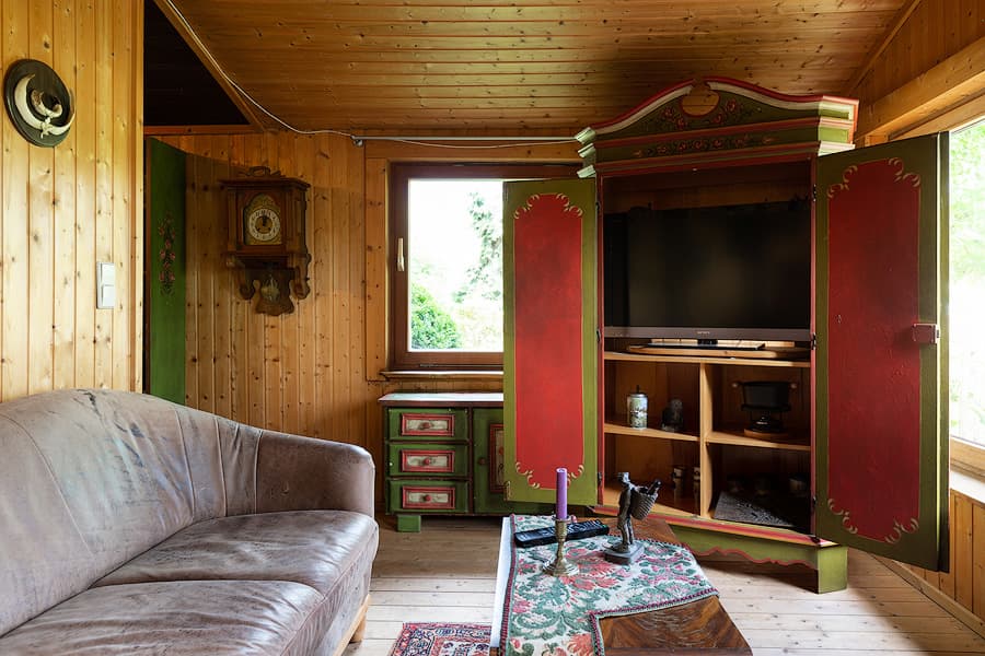 Fernseher Ferienhaus Jagdhütte zum Heidebach Müden Örtze