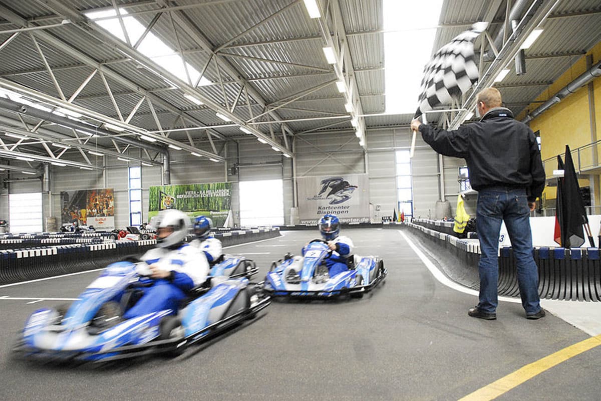 kart fahren in bispingen auf der ralf schumacher kart bahn