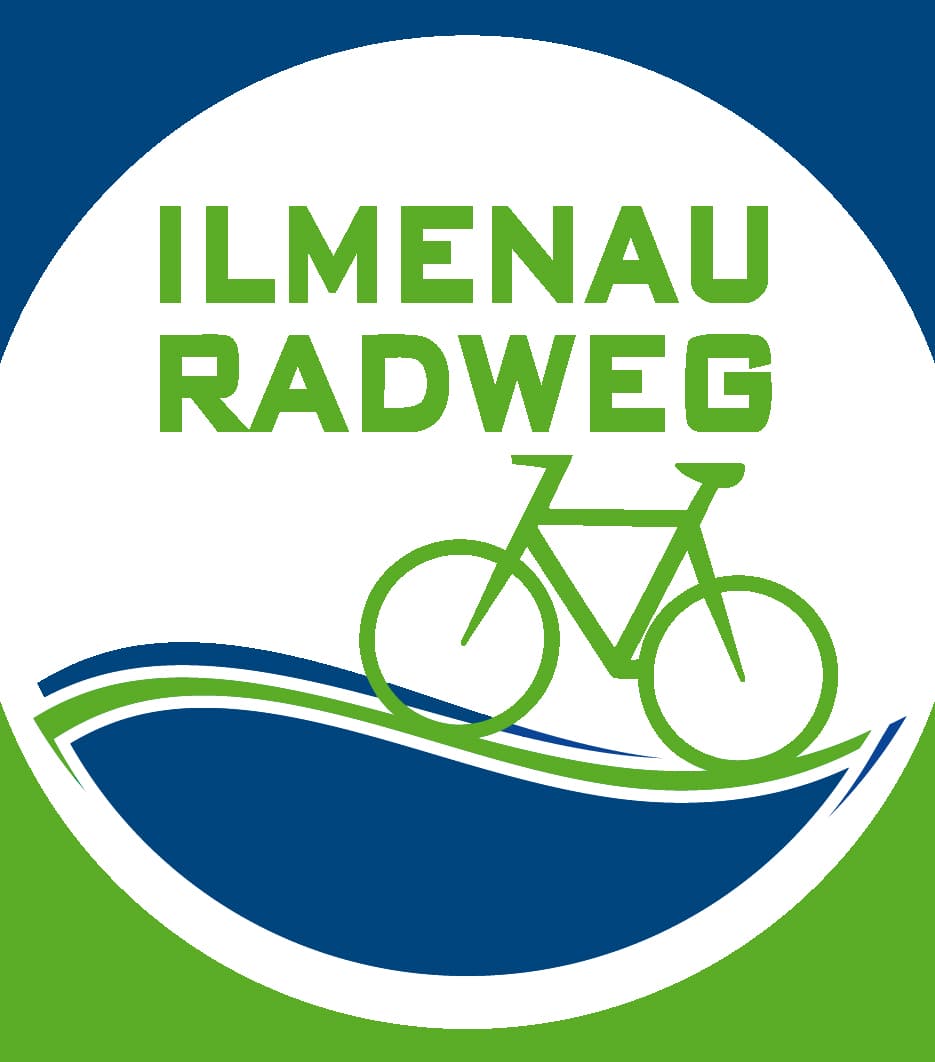 Beschilderung der Radtour am Fluss Ilmenau in der Heide