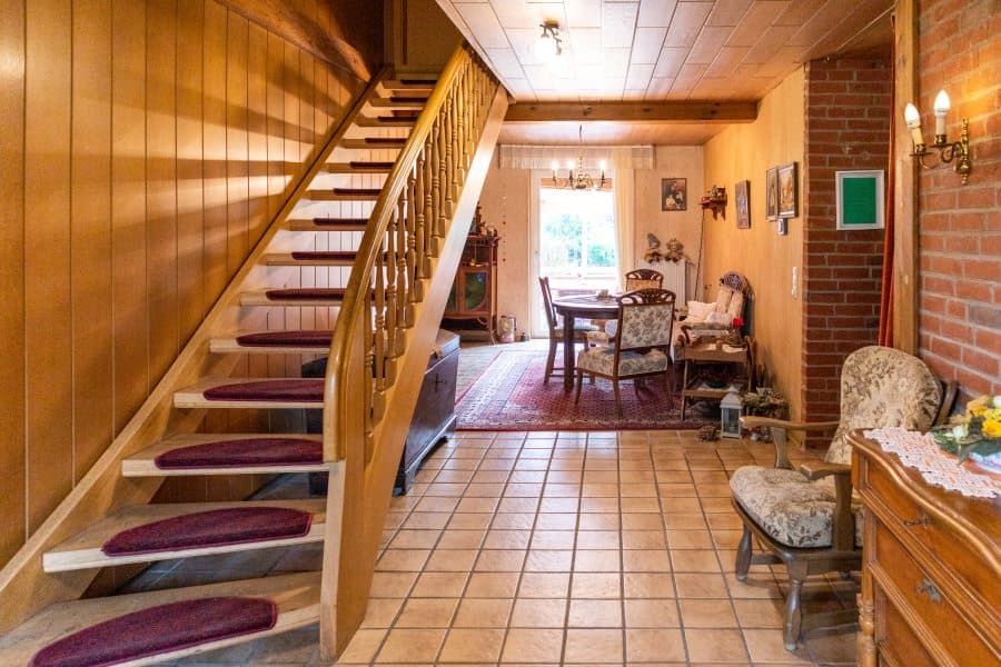 Zugang zu der Ferienwohnung im Obergeschoss auf Hof Marwedel